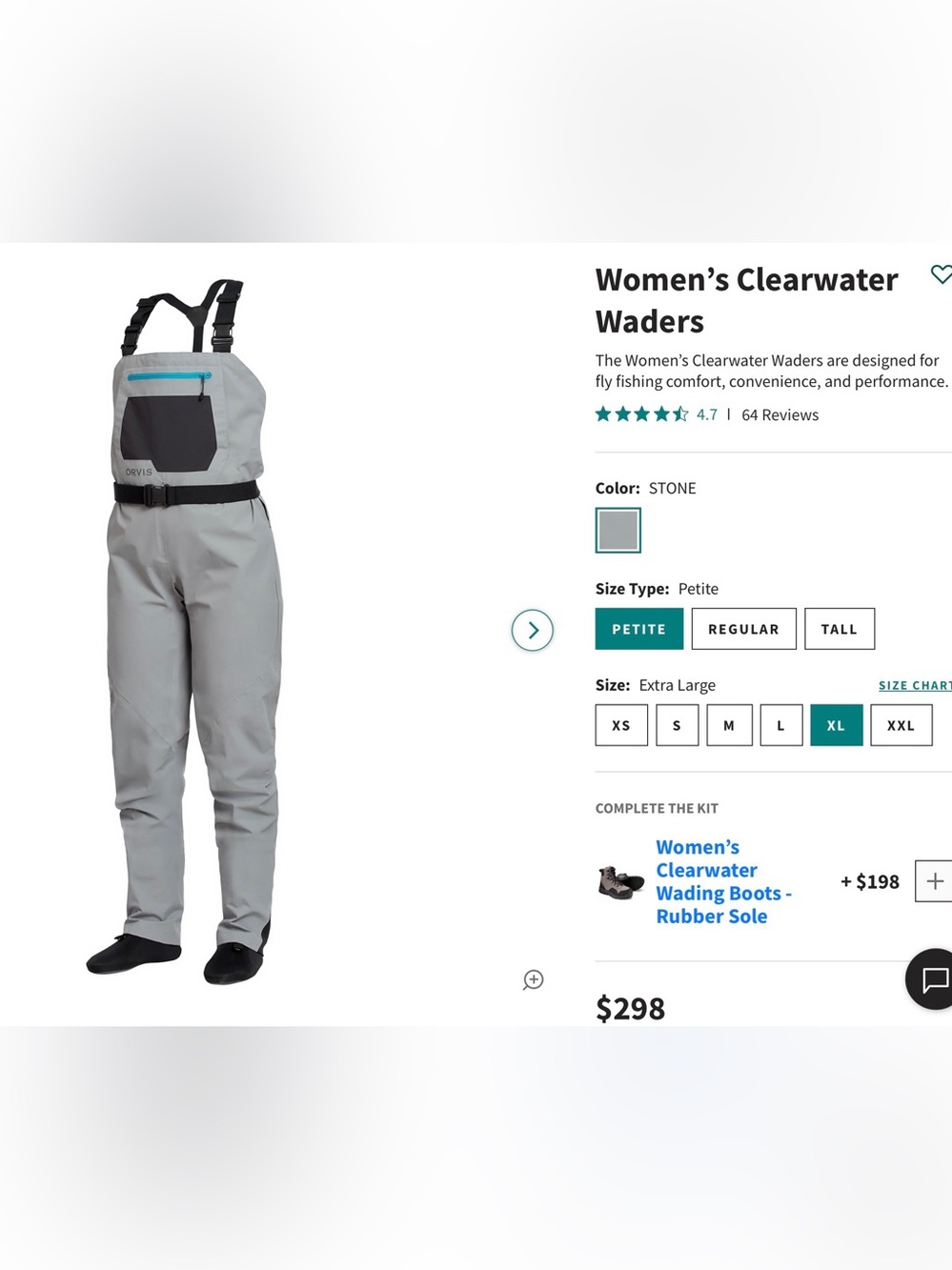 Orvis Clearwater Waders Petite XL